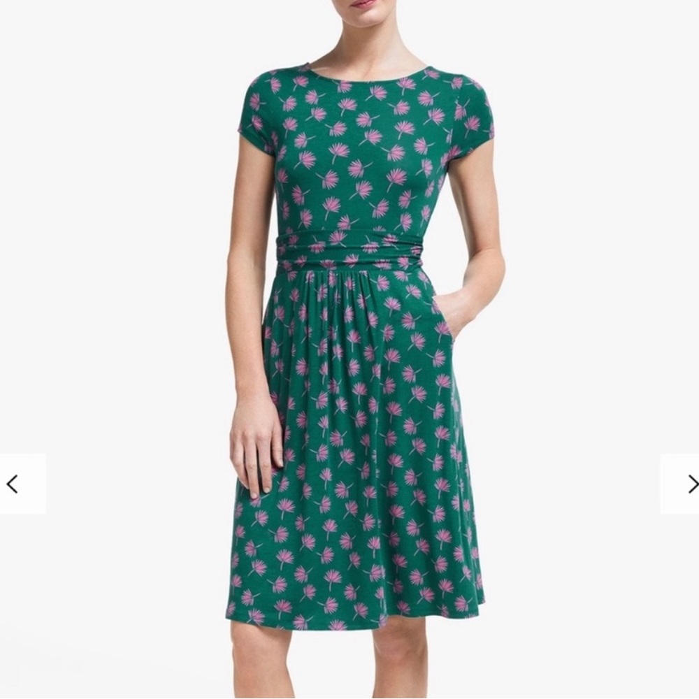 Boden Amelie Palm Print Jersey Dress